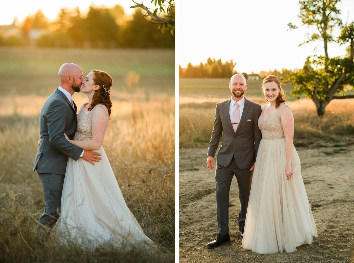 bride and groom photos at sunset near sova gardens captured by destination wedding photographer