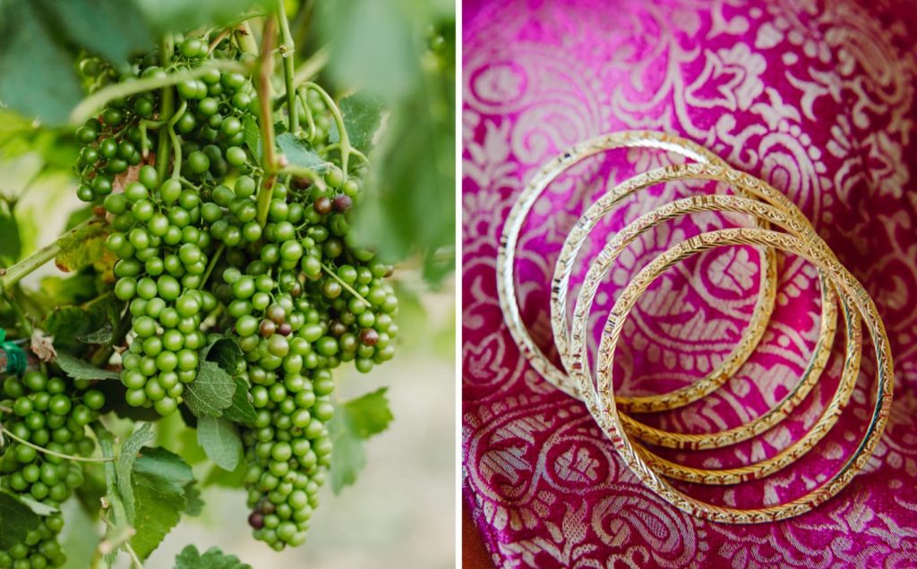 grapes and indian wedding details at terra blanca windery