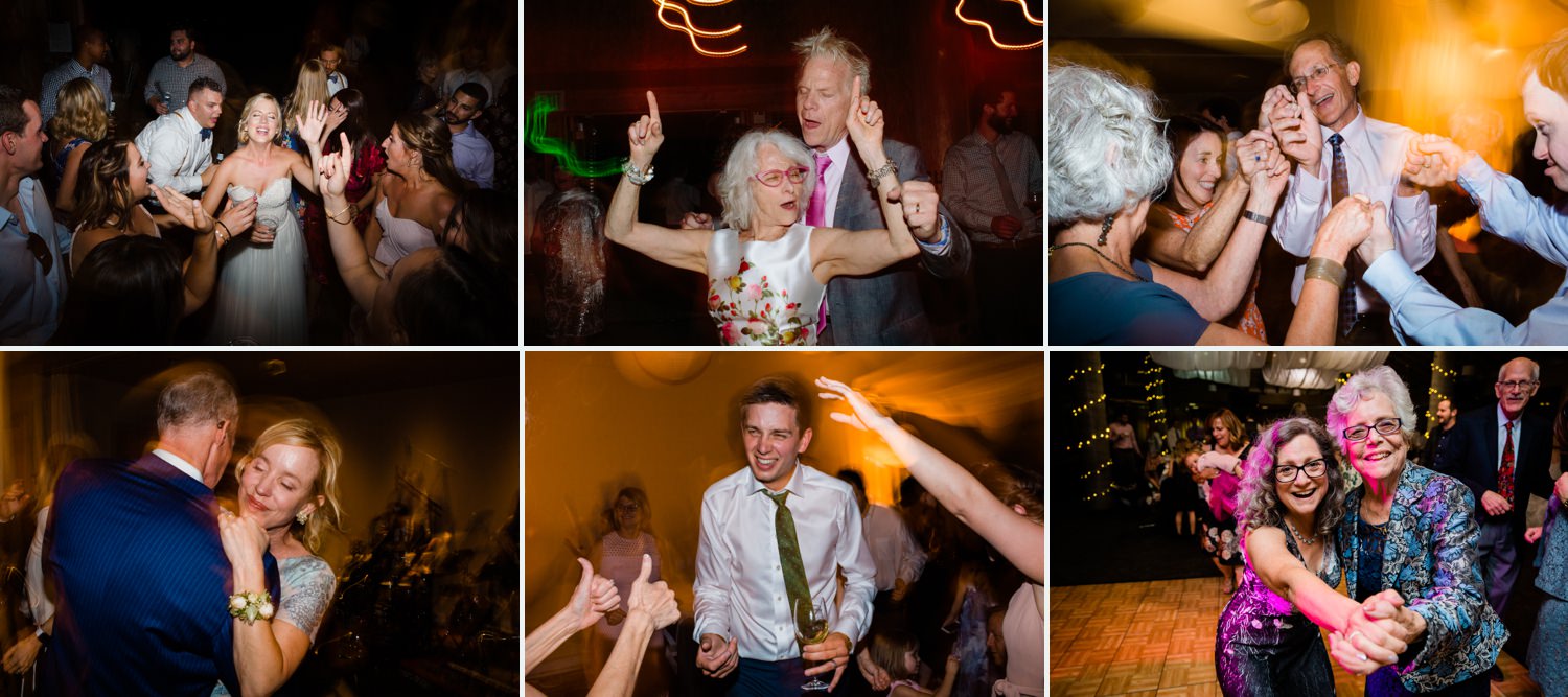photos of wedding guests dancing