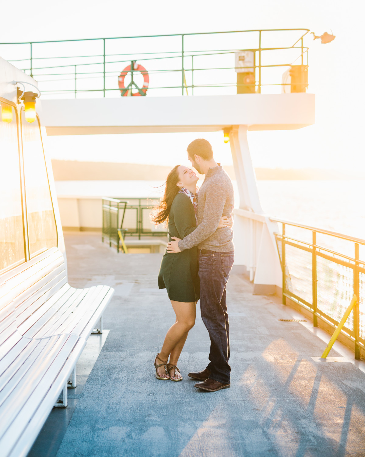 Seattle ferry engagement session
