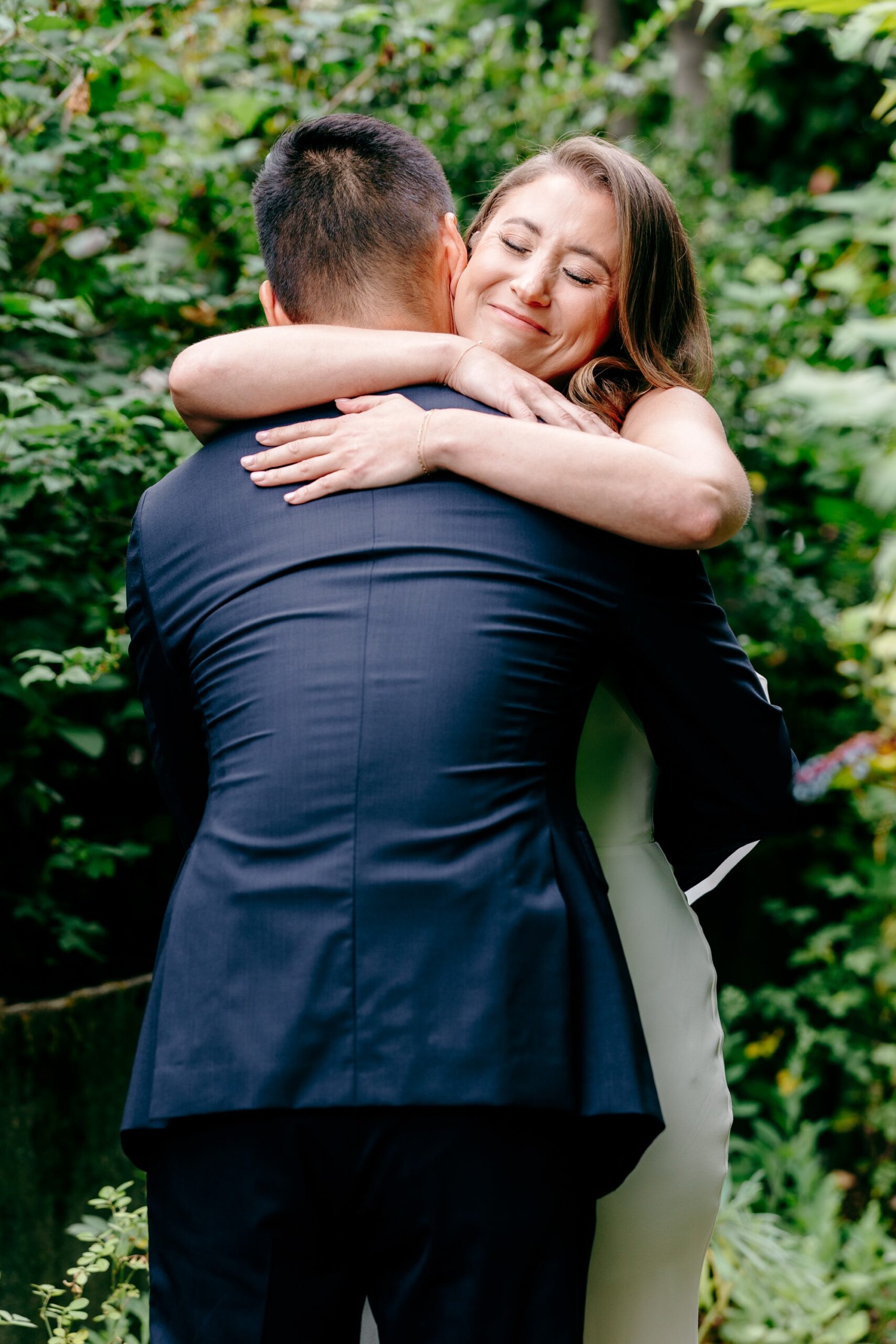 An emotional first look in the gardens at The Corson Building